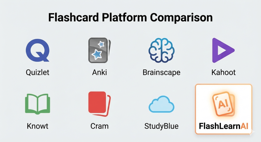 comparison of popular online flashcard makers for students