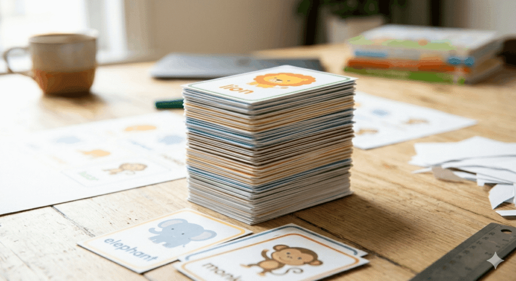 printed flashcards for studying from PDF file